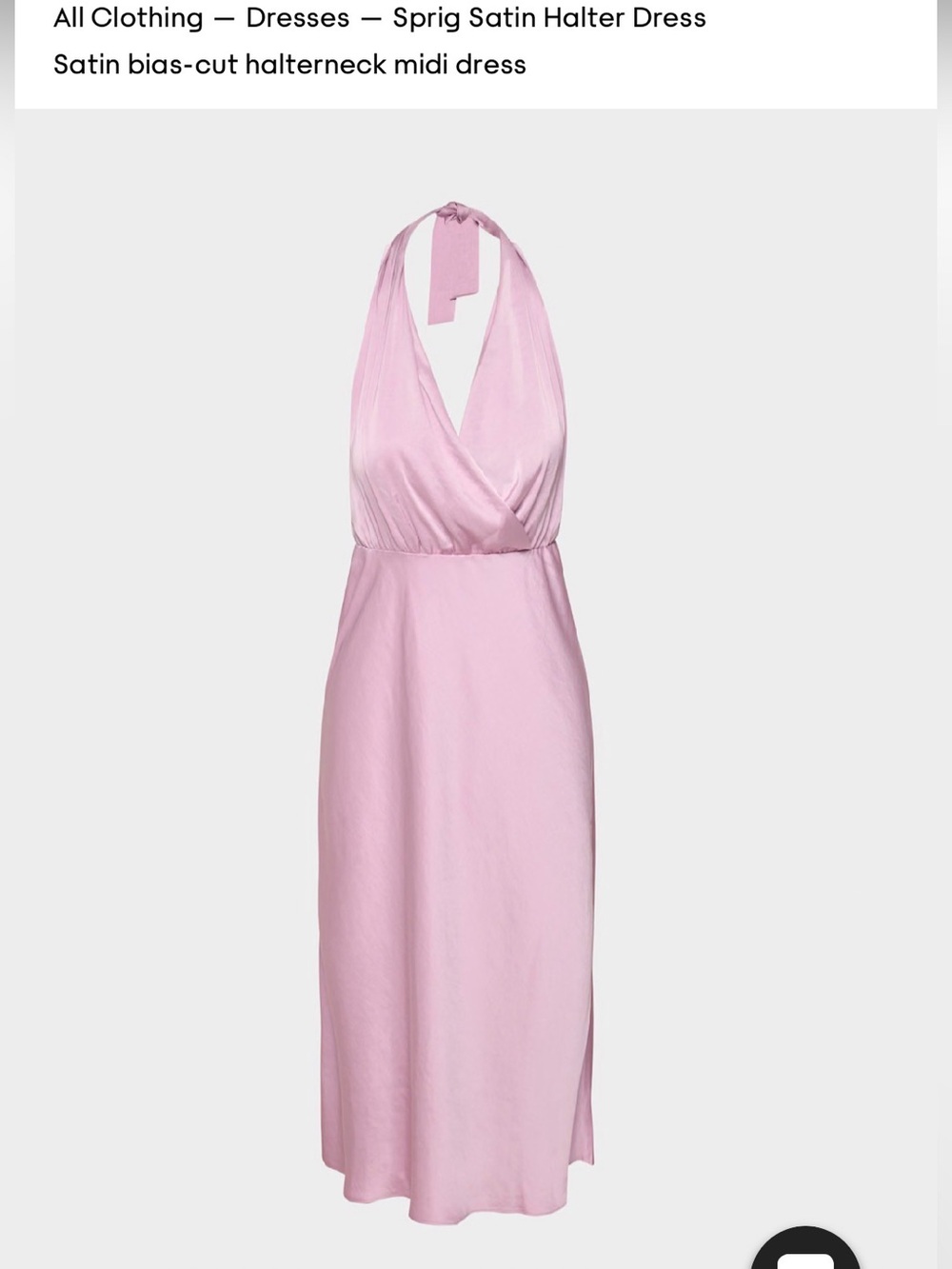 Aritzia Sprig Halter Dress in Sweet Pea
